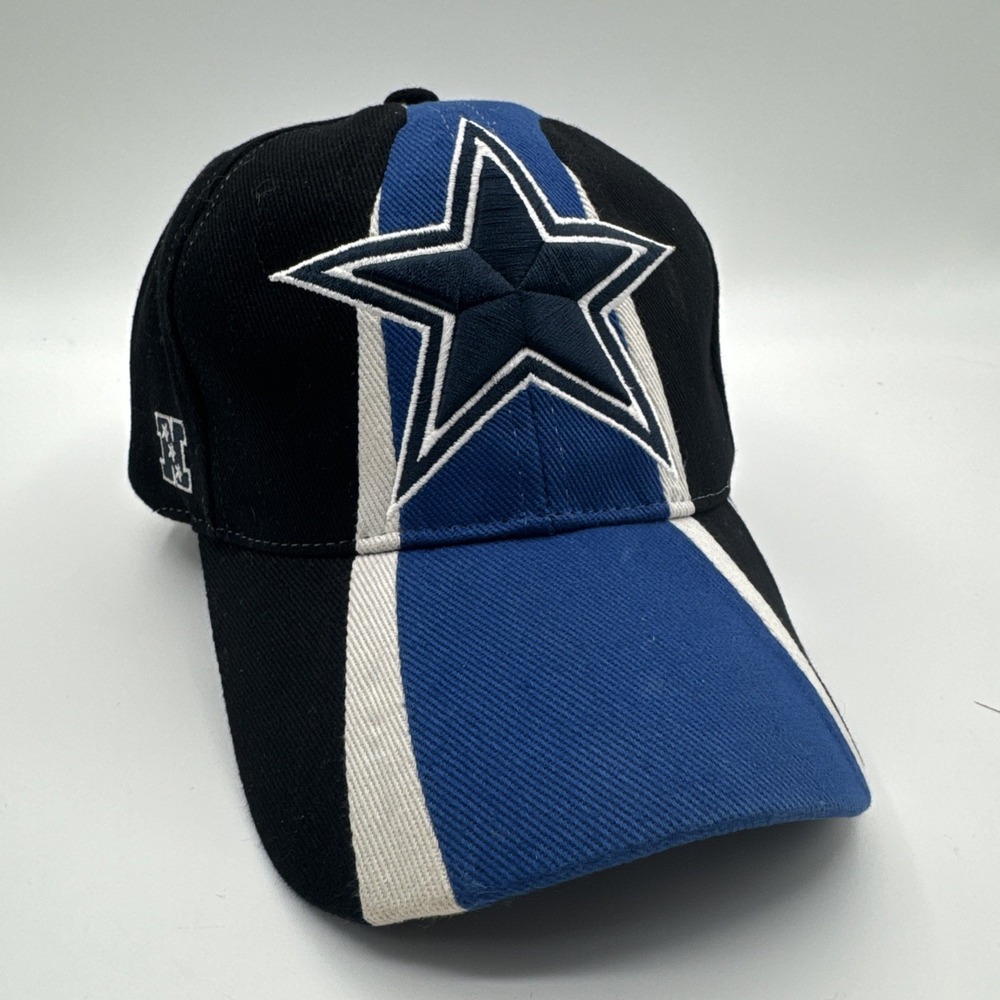 Vintage Dallas Cowboys Big Star Logo Cap Reebok NFL  Blue/Black/White